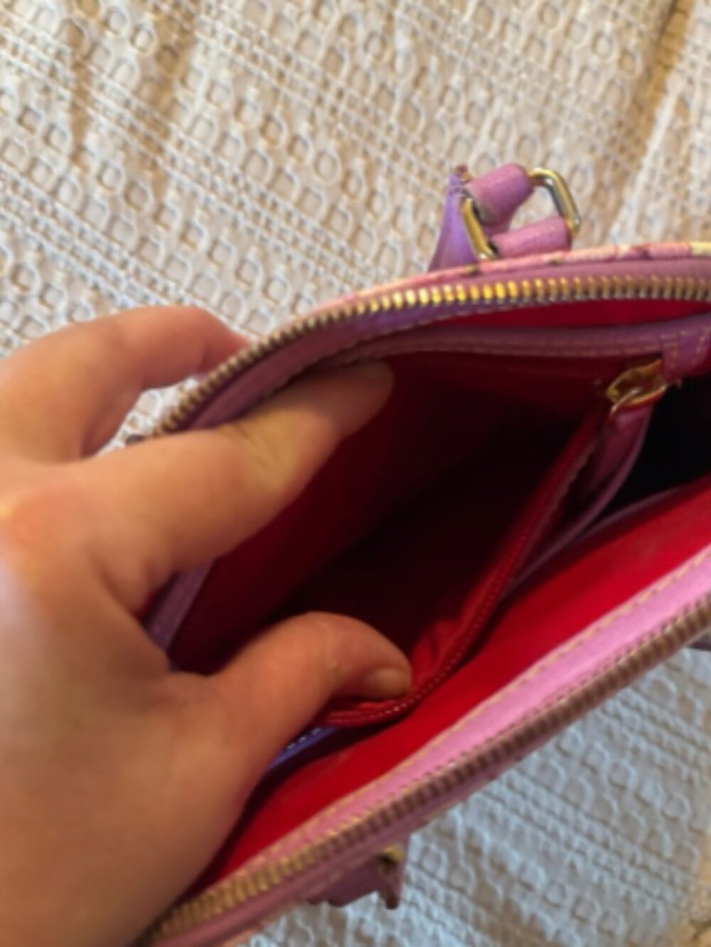 Dooney and Bourke Hydrangea Crossbody/Satchel Lilac Excellent - Picture 9 of 9